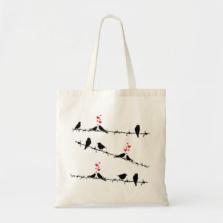 Vogels op een boodschappentas tote bag