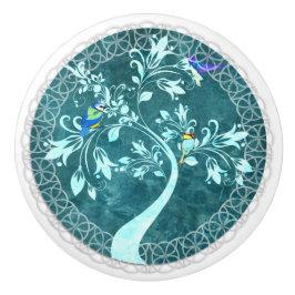 Vogels op een Branch Blue Country keramische meeuw Keramische Knop