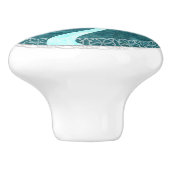 Vogels op een Branch Blue Country keramische meeuw Knop (Zijkant)