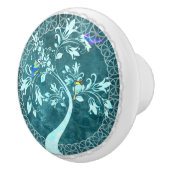 Vogels op een Branch Blue Country keramische meeuw Knop (Rechts)