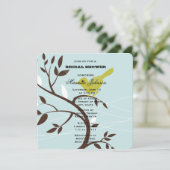 Vogels op een Branch Vrijgezellenfeest Kaart (Staand voorkant)