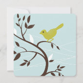 Vogels op een Branch Vrijgezellenfeest Kaart (Achterkant)