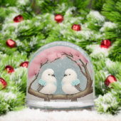 Vogels op een Cherry Blossom Branch Sneeuwbol (Kerstmis)