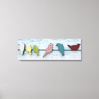 Vogels op een draad 36 "x 12", 1.5"