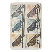 vogels op een draad badmat (Voorkant Verticaal)