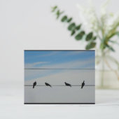 Vogels op een Draad Briefkaart (Staand voorkant)