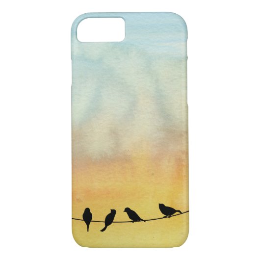Vogels op een draad Case-Mate iPhone case (Achterkant)