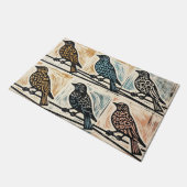 vogels op een draad deurmat (Schuin)