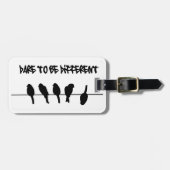 Vogels op een draad - durf verschillend te zijn bagagelabel (Voorkant horizontaal)