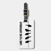 Vogels op een draad - durf verschillend te zijn bagagelabel (Voorkant verticaal)