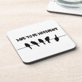 Vogels op een draad - durf verschillend te zijn drankjes onderzetter (Linkerzijde)