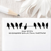 Vogels op een draad - durf verschillend te zijn etiket (Insitu)