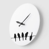 Vogels op een draad - durf verschillend te zijn grote klok (Hoek)