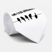 Vogels op een draad - durf verschillend te zijn stropdas (Opgerold)