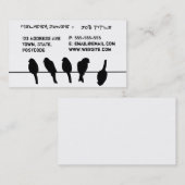 Vogels op een draad - durf verschillend te zijn visitekaartje (Voorkant / Achterkant)