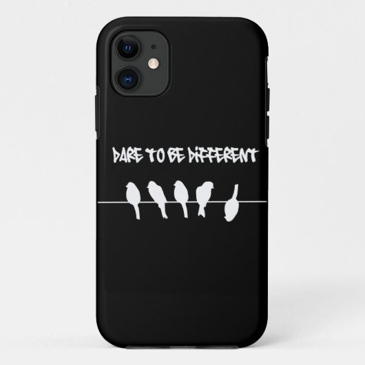 Vogels op een draad - durf verschillend te zijn (z Case-Mate iPhone case (Achterkant)
