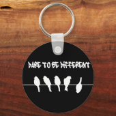 Vogels op een draad - durf verschillend te zijn (z sleutelhanger (Voorkant)