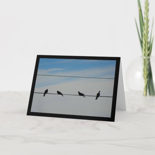 Vogels op een Draad Kaart (Voorkant)
