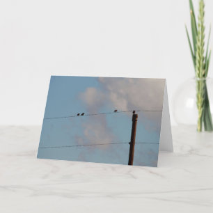 Vogels op een draad kaart