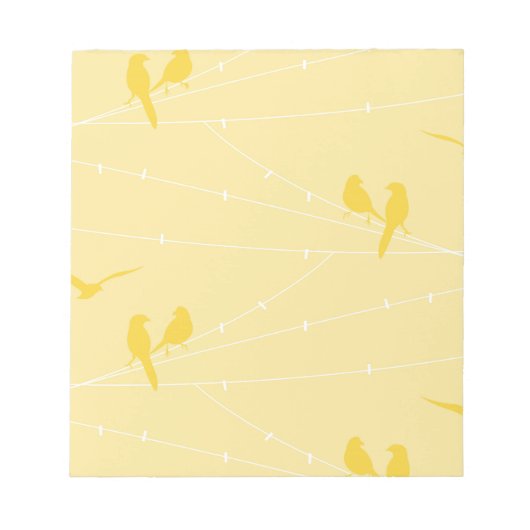 Vogels op een draad notitieblok (Voorkant)