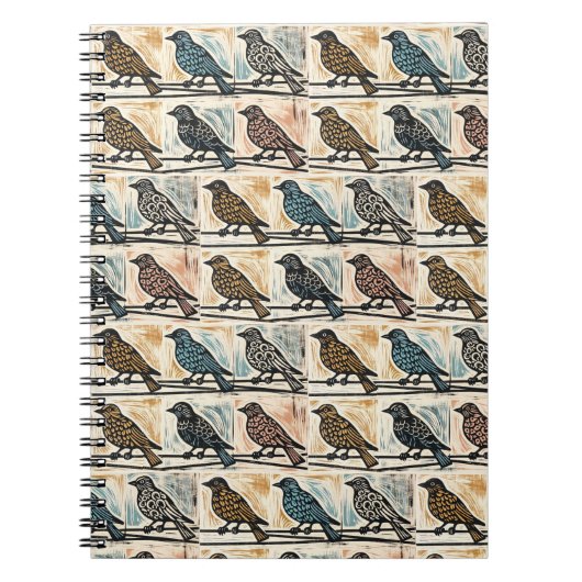 vogels op een draad notitieboek (Voorkant)