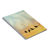 Vogels op een draad notitieboek (Rechterzijde)