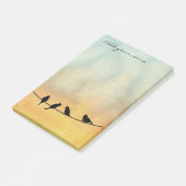 Vogels op een draad post-it® notes (Schuin)