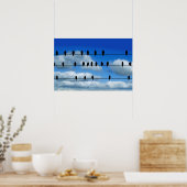 vogels op een draad poster (Keuken)