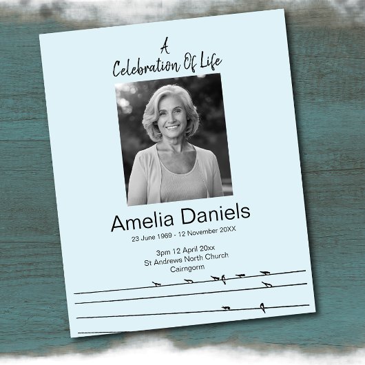 Vogels op een draad Viering van het Leven Fotokaar Kaart