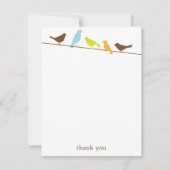 Vogels op een draadvlak Dank je wel Kaarten (Voorkant)
