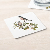 vogels op een filiaal kartonnen onderzetters (Schuin)