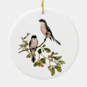 vogels op een filiaal keramisch ornament (Achterkant)