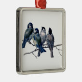 vogels op een filiaal metalen ornament (Rechts)