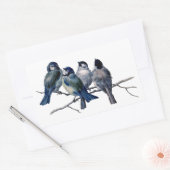  vogels op een filiaal rechthoekige sticker (Envelop)