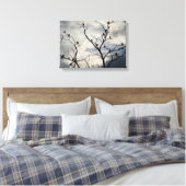 Vogels op een grijze dag canvas afdruk (Insitu (Slaapkamer))