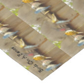 Vogels Op Een Hek - Rustiek Tafelkleed (Gekanteld)
