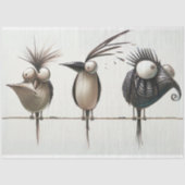 Vogels op een lijn Decoupage Tissuepapier (Voorkant)