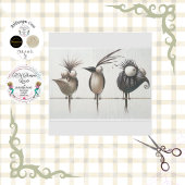 Vogels op een lijn Decoupage Tissuepapier