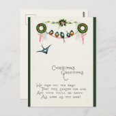 vogels op een lint briefkaart (Voorkant / Achterkant)