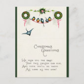  vogels op een lint briefkaart (Voorkant)