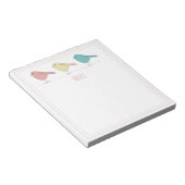 Vogels op een Notitieblok van een draad (Schuin)