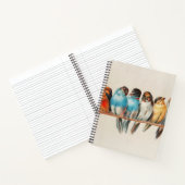 Vogels op een Notitieboek met een ronddraaiende dr (Binnen)