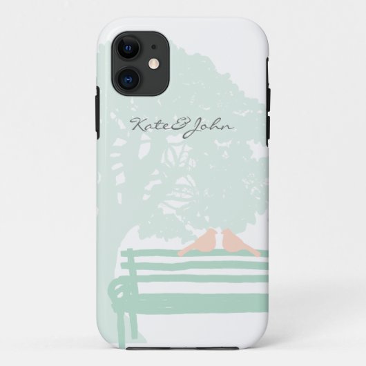 Vogels op een parkbank Case-Mate iPhone case (Achterkant)
