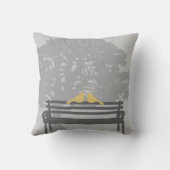 Vogels op een parkbank kussen (Achterkant)