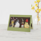 vogels op een partijkaart kaart (Gele Bloem)