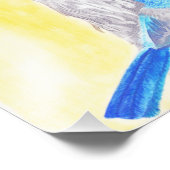 Vogels op een pomp foto afdruk (Hoek)