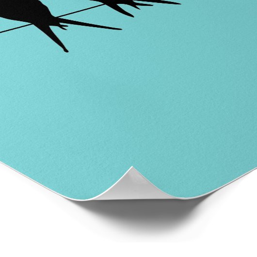 Vogels op een Poster van een draad (Hoek)