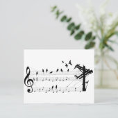 Vogels op een Score-briefkaart Briefkaart (Staand voorkant)