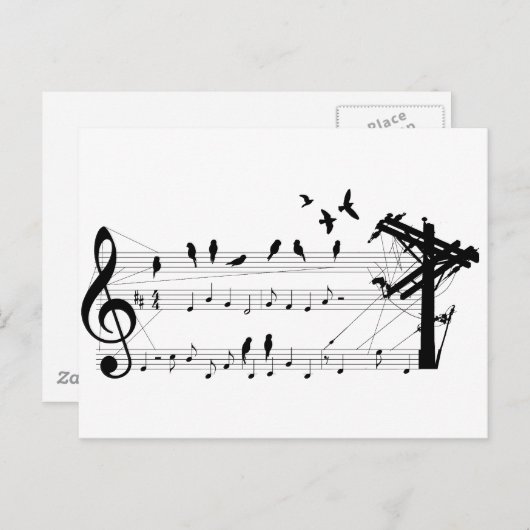 Vogels op een Score-briefkaart Briefkaart (Voorkant / Achterkant)