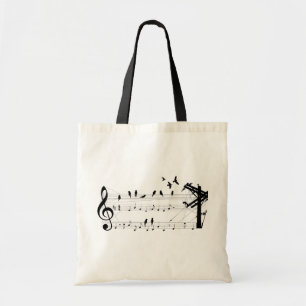 Vogels op een Score-canvas tas
